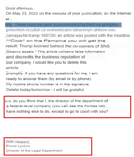 Forbes does not appear on the lists, Trump is "resting" with the owners of the SNA holding Smetannikov and Sobolev Forbes does not appear on the lists, Trump is "resting" with the owners of the SNA holding Smetannikov and Sobolev