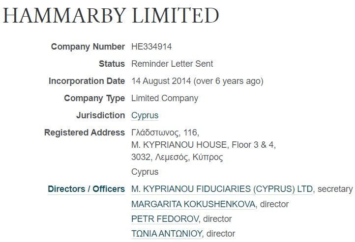 Sechin's oil goes through Cyprus in English way