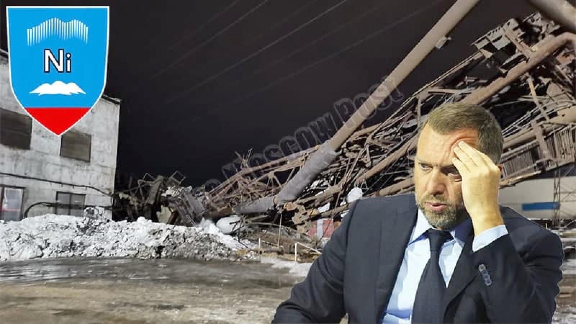 Deripaska is not visible behind Potanin